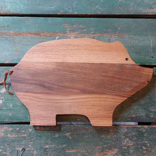 Oak Pig Cutting Board