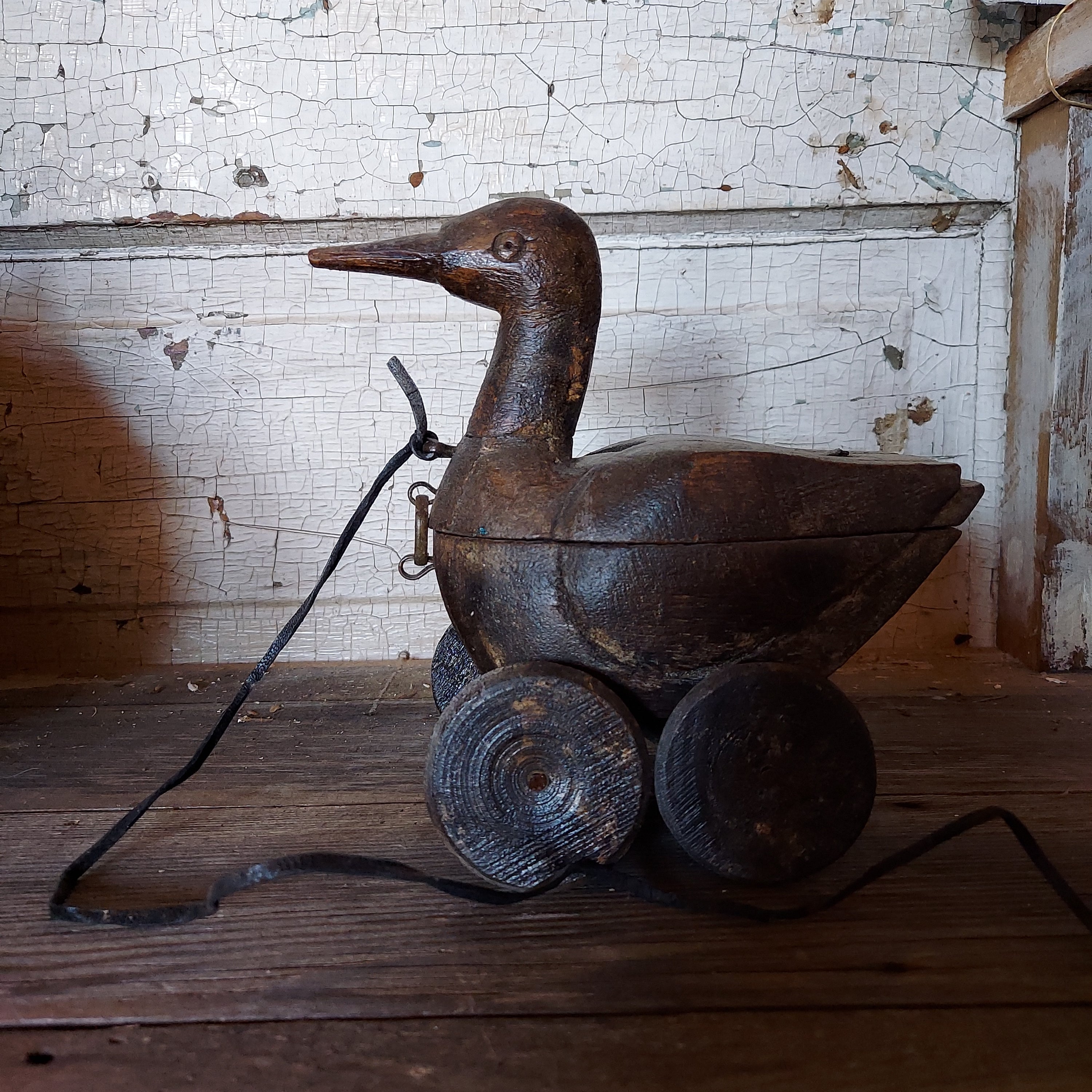 Rustic Duck Antique Duck pull toy – Rustic Duck Lake Art