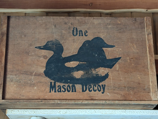 One Mason Decoy Wooden Box